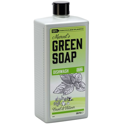 M.Green soap Vaisselle liquide basillique & vetiver gras 500ml